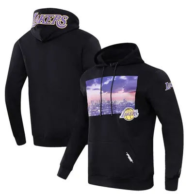 Men's Antigua Black Los Angeles Rams Victory Pullover Hoodie