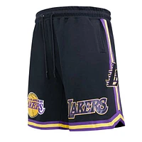 Short en chenille classique Los Angeles Lakers Pro Standard noir pour homme