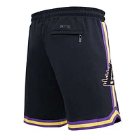 Short en chenille classique Los Angeles Lakers Pro Standard noir pour homme