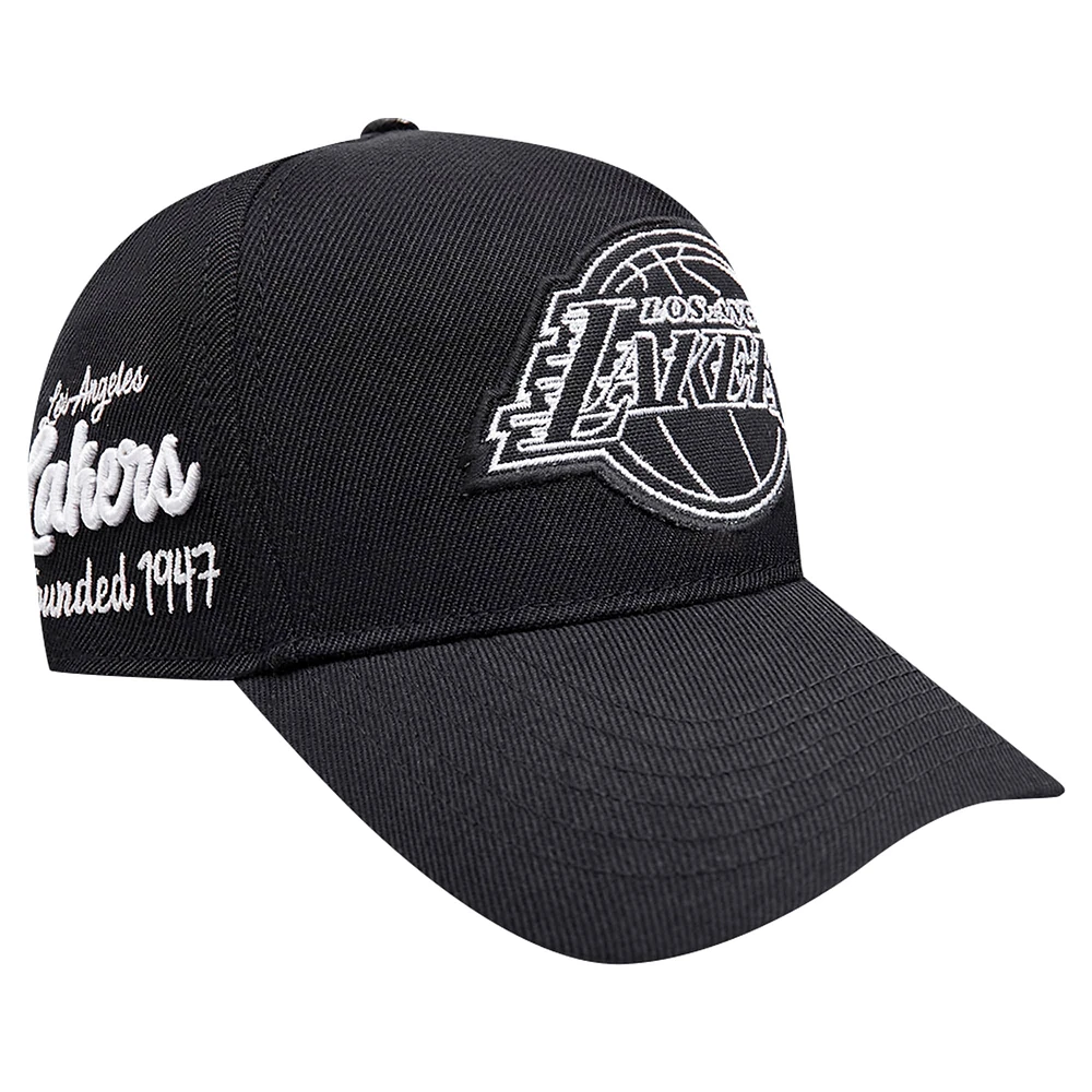 Men's Pro Standard Black Los Angeles Lakers Paint the City Pinch Front Snapback Hat