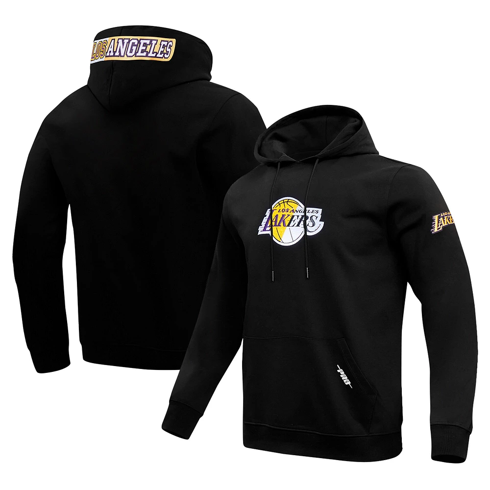 Men's Pro Standard Black Los Angeles Lakers Split Logo Pullover Hoodie