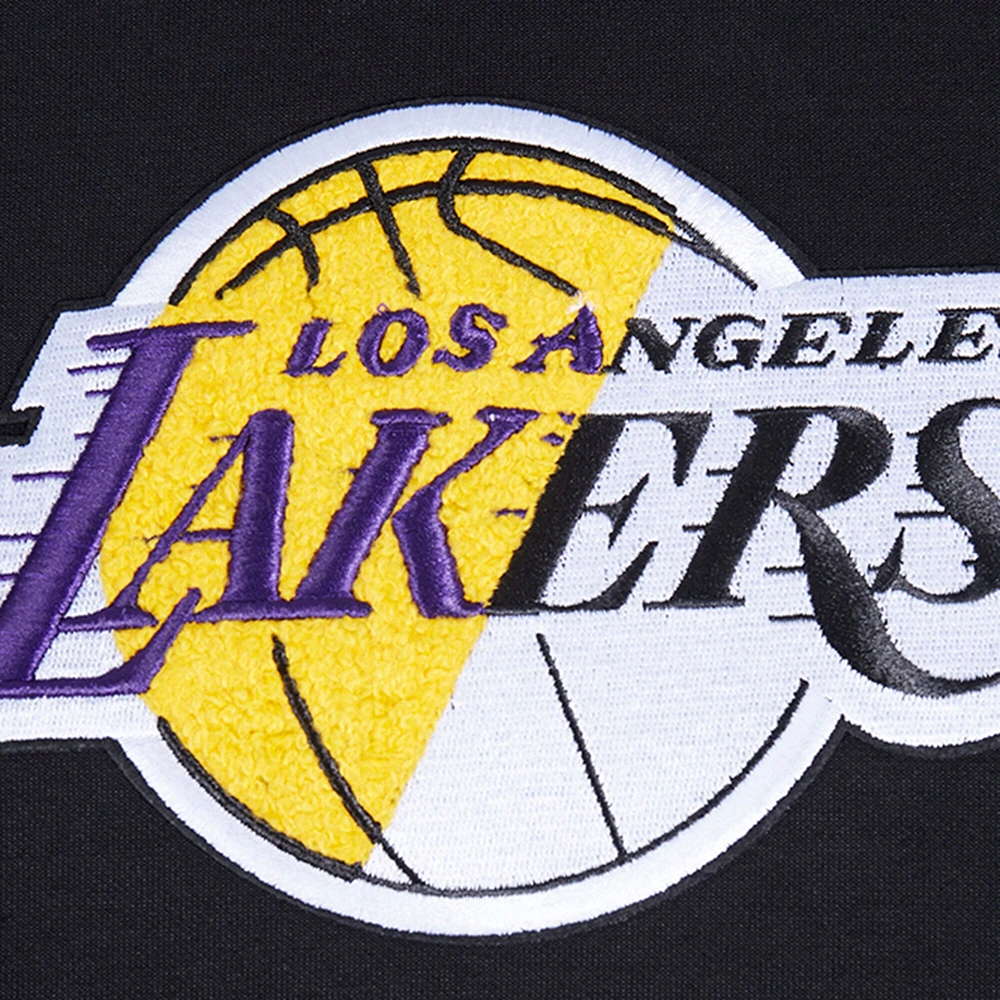 Sweat à capuche logo fendu Pro Standard pour homme, noir, Los Angeles Lakers