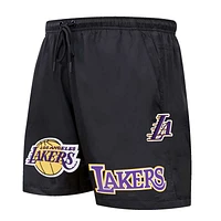 Short tissé Los Angeles Lakers Pro Standard noir pour homme