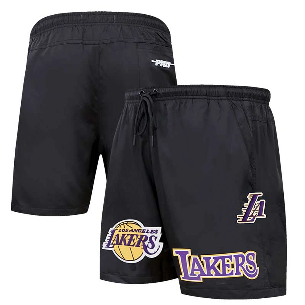 Short tissé Los Angeles Lakers Pro Standard noir pour homme