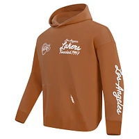 Sweat à capuche épaules tombantes Pro Standard Brown Los Angeles Lakers Paint the City pour homme