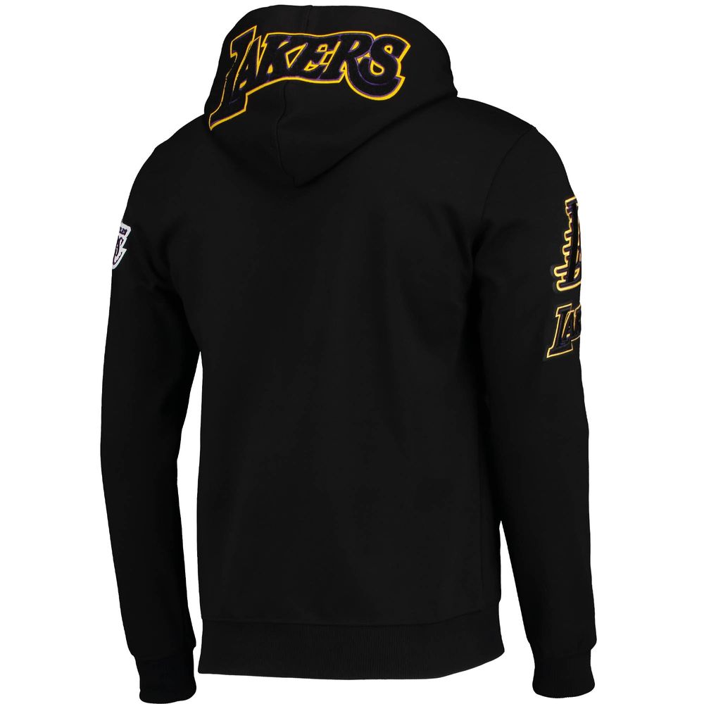 Men's Pro Standard Black Los Angeles Lakers Chenille Pullover Hoodie