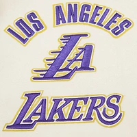 veste Pro Standard crème pour hommes, Los Angeles Lakers Retro Classic Varsity entièrement zippée,