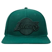 Casquette Snapback avec logo ton sur ton des Los Angeles Lakers Pro Standard vert forêt pour hommes