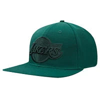 Casquette Snapback avec logo ton sur ton des Los Angeles Lakers Pro Standard vert forêt pour hommes