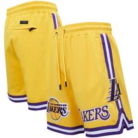 Men's Pro Standard Gold Los Angeles Lakers Chenille Shorts