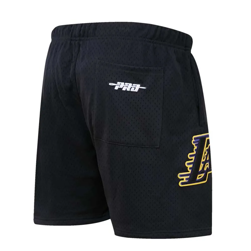 Nom et numéro du joueur des Los Angeles Lakers Pro Standard LeBron James noir pour homme - Short en filet