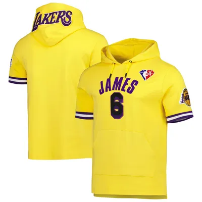 LeBron James Los Angeles Lakers Nike Name & Number Fleece Pullover Hoodie -  Gold