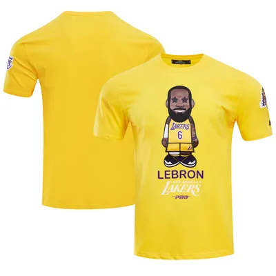 LeBron James Los Angeles Lakers Pro Standard #6 Caricature T-Shirt - Gold