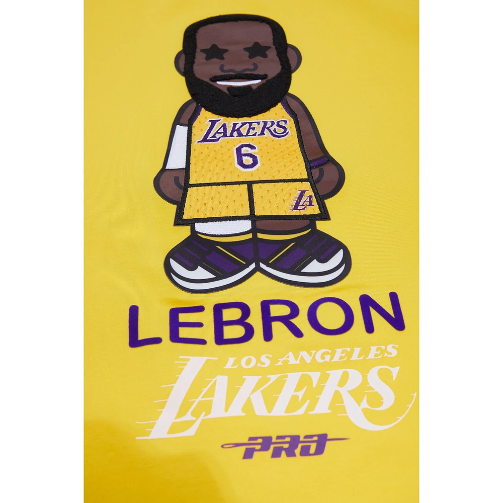 Men's Pro Standard LeBron James Gold Los Angeles Lakers #6 Caricature T-Shirt