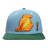 Men's Pro Standard Light Blue/Green Los Angeles Lakers Retro Program 2-Tone Snapback Hat