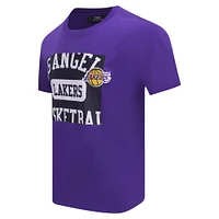 T-shirt violet à épaules tombantes Pro Standard des Lakers de Los Angeles Made To Play pour hommes