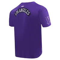 T-shirt violet à épaules tombantes Pro Standard des Lakers de Los Angeles Made To Play pour hommes