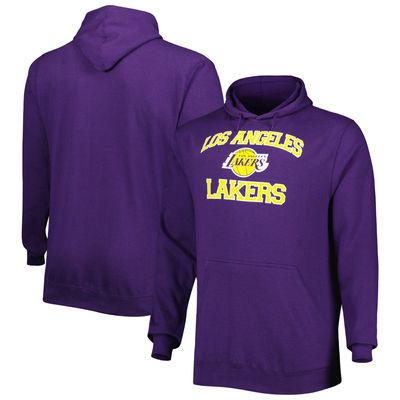 Men's Purple Los Angeles Lakers Big & Tall Heart Soul Pullover Hoodie