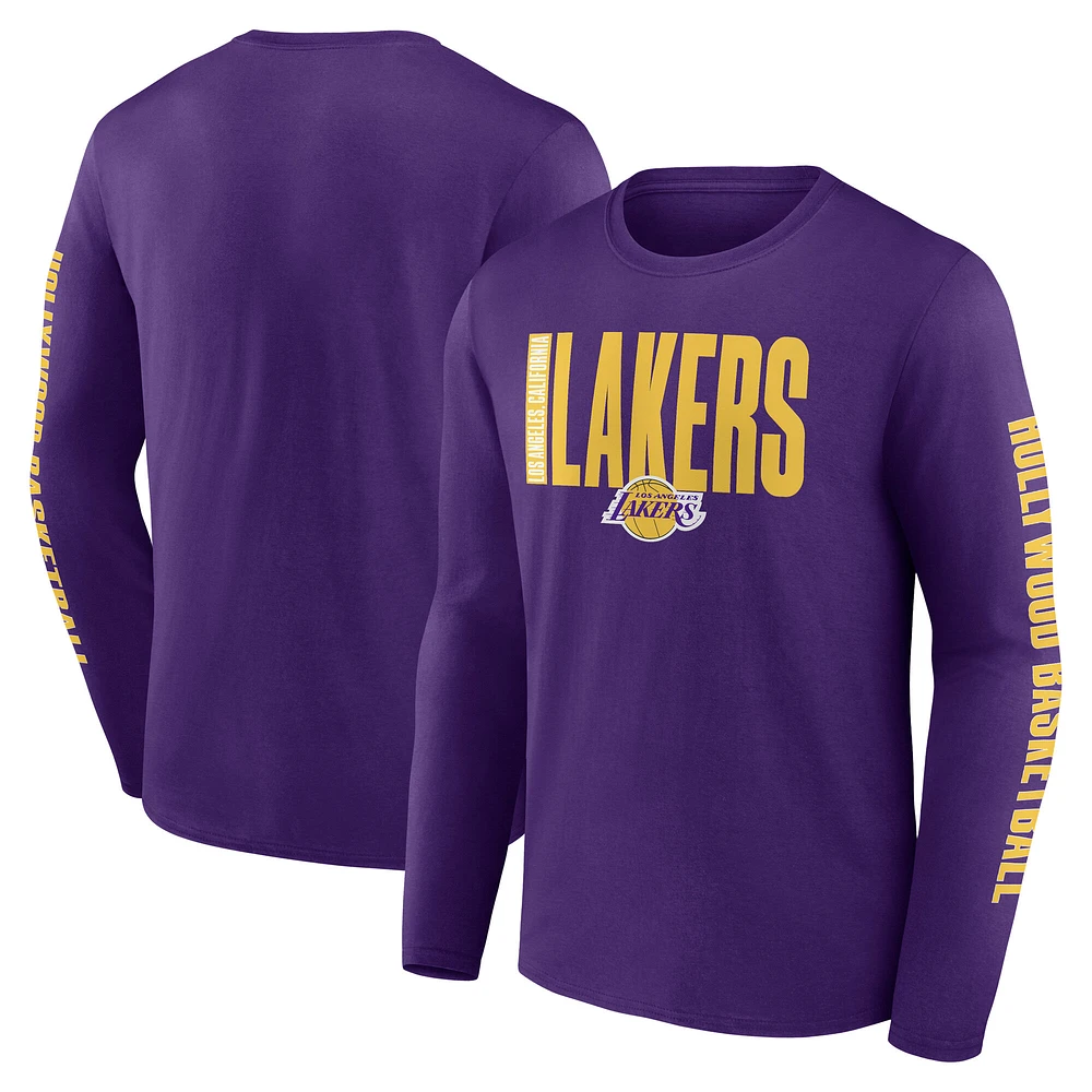 Men's Purple Los Angeles Lakers Vision Long Sleeve T-Shirt