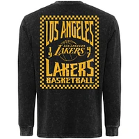 Men's Sportiqe Black Los Angeles Lakers Bono Long Sleeve T-Shirt
