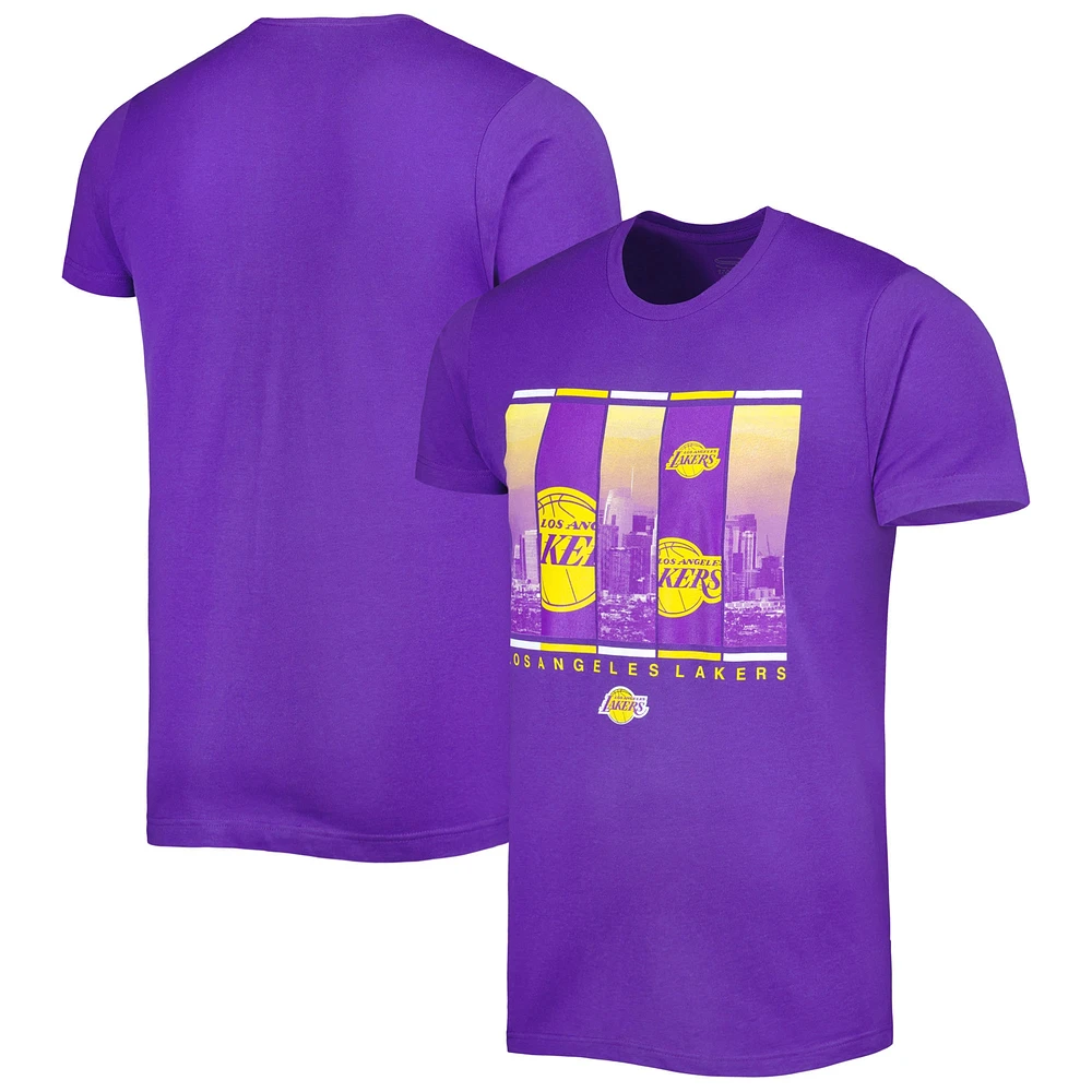 T-shirt pour homme Stadium Essentials violet Los Angeles Lakers City Skyline