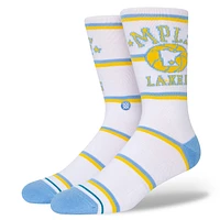 Men's Stance Los Angeles Lakers Hardwood Classics Stripes Crew Socks