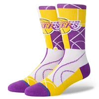 Chaussettes Stance Los Angeles Lakers NBA Zone Crew pour hommes