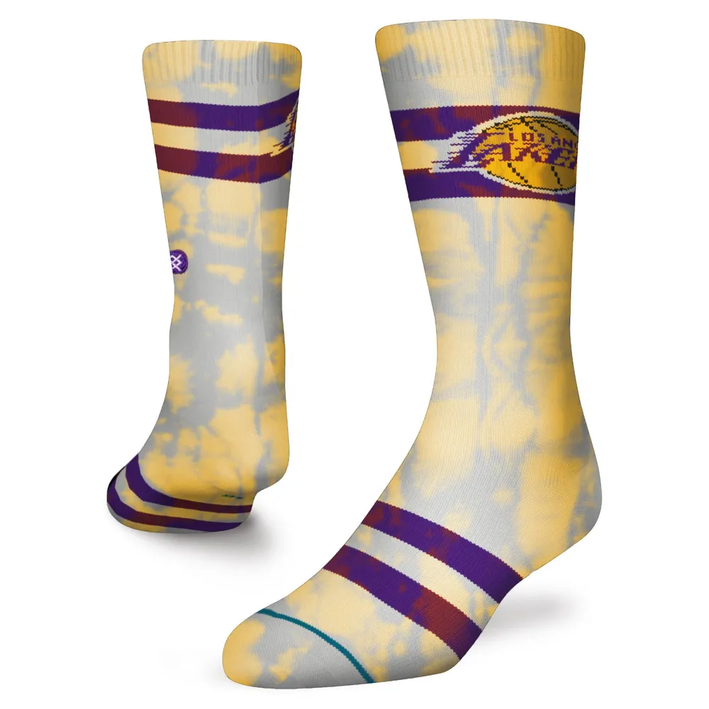 Men's Stance Los Angeles Lakers Tie-Dye Crew Socks