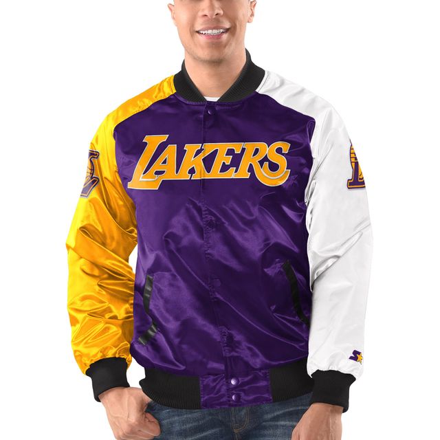 Purple New Era NBA LA Lakers Bomber Jacket