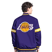 Men's Starter Purple/Gold Los Angeles Lakers Scout Full Snap Varsity Jacket