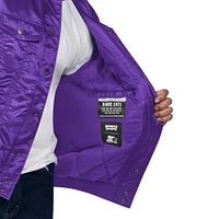 Veste camionneur en satin violet à boutons-pression Starter x Levi's Los Angeles Lakers Silver Label pour homme