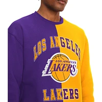 Sweat Tommy Jeans pour homme violet/doré Los Angeles Lakers Keith Split Pullover