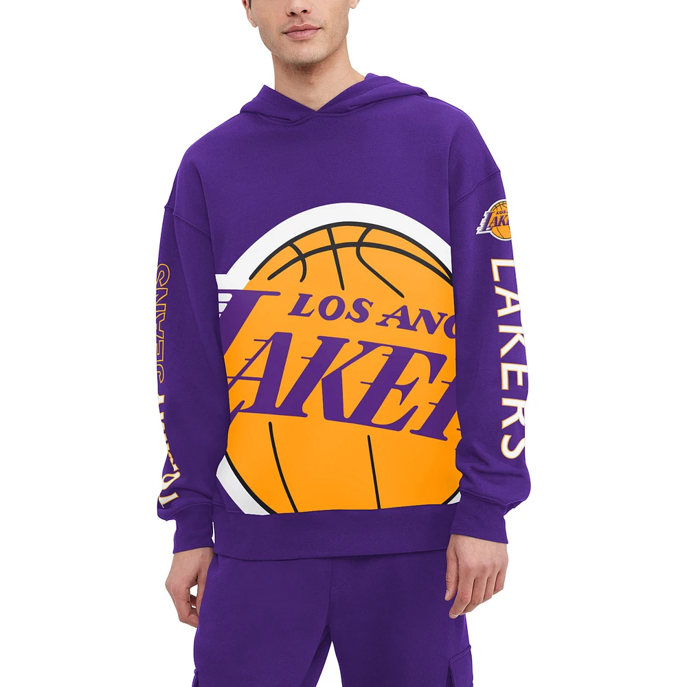 Sweat à capuche violet Tommy Jeans pour hommes des Los Angeles Lakers Kenny Pull