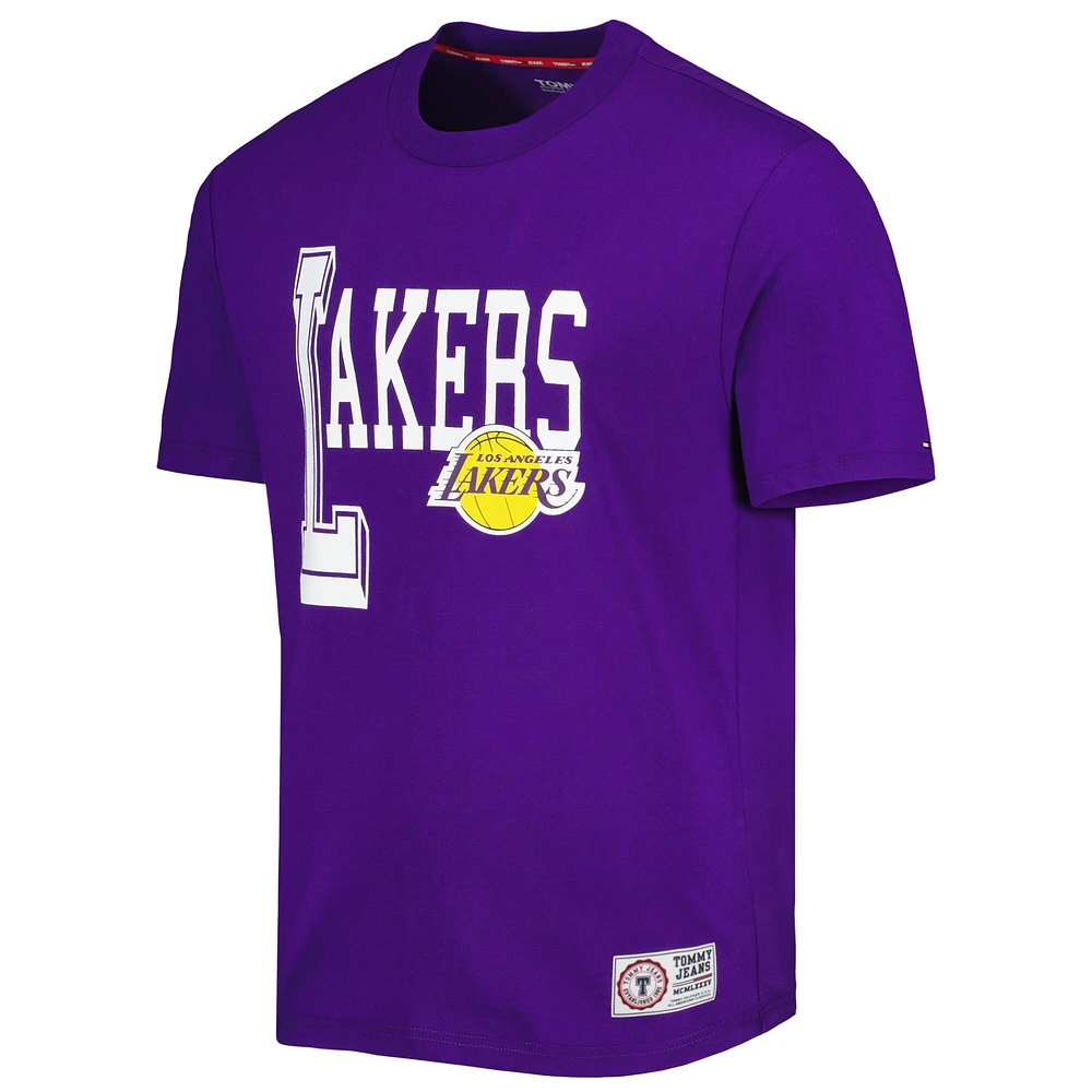 Men's Tommy Jeans Purple Los Angeles Lakers Mel Varsity T-Shirt