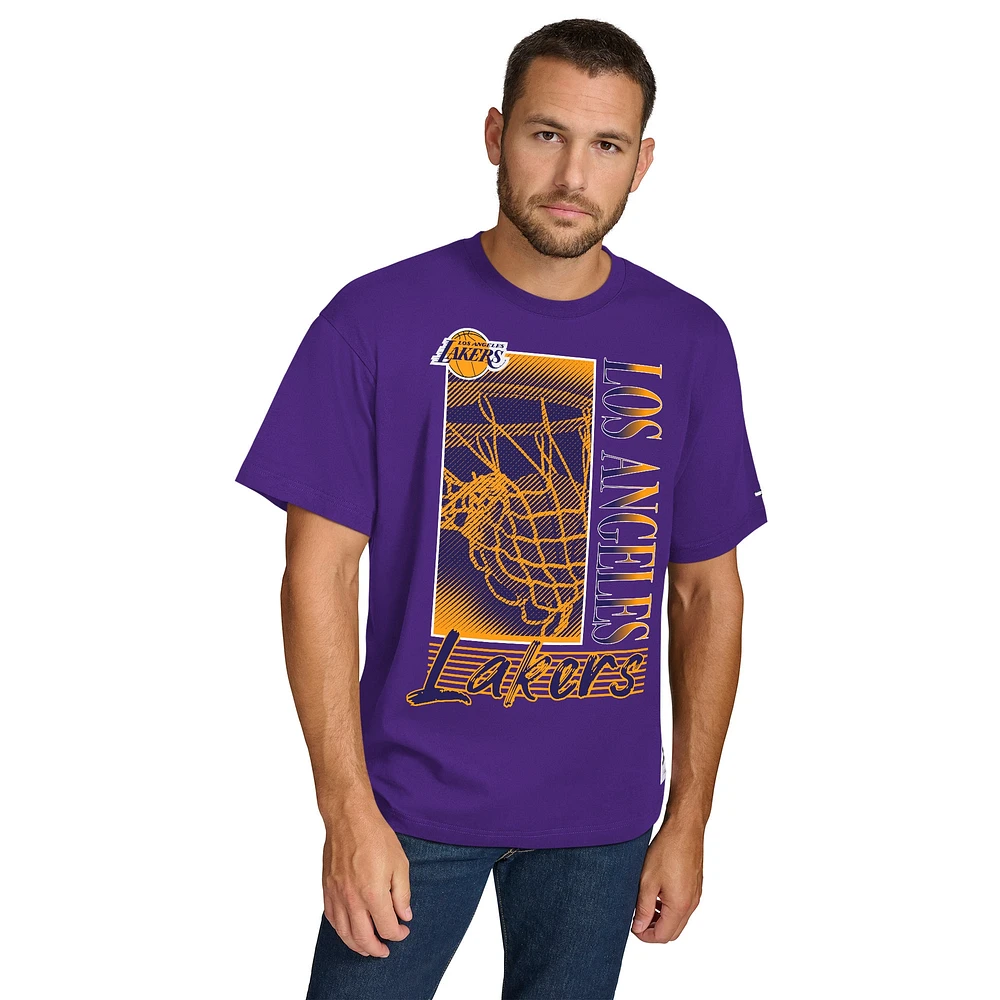 T-shirt Tommy Jeans violet pour homme Los Angeles Lakers Noah Swish