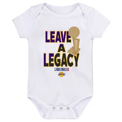 Newborn White Los Angeles Lakers 2020 NBA Finals Champions Bodysuit