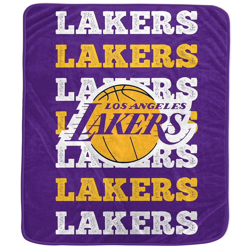 Couverture en peluche avec logo Pegasus Los Angeles Lakers 60'' x 70''