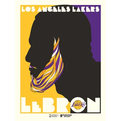 LeBron James Los Angeles Lakers Phenom Gallery Limited Edition 18'' x 24'' Push Glass Serigraph Poster Art Print