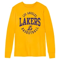 T-shirt à manches longues Around the Block des Los Angeles Lakers pour enfants d'âge préscolaire