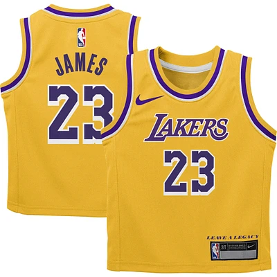 Préscolaire Maillot Nike LeBron James Gold Los Angeles Lakers Swingman Player - Icon Edition