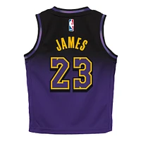 Maillot de joueur Nike LeBron James violet des Los Angeles Lakers 2024/25 Swingman pour enfant d'âge préscolaire - Édition City