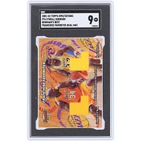 Shaquille O'Neal et Magic Johnson Los Angeles Lakers 2001-02 Topps Xpectations Bowman's Best Franchise Favorites Dual Materials Relic #FF6 SGC Authenticated 9 Card