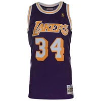 Shaquille O'Neal Los Angeles Autographed Mitchell & Ness Hardwood Classic Swingman 1996-1997 Purple Replica Jersey