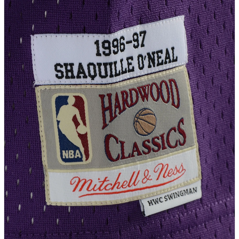 Shaquille O'Neal Los Angeles Autographed Mitchell & Ness Hardwood Classic Swingman 1996-1997 Purple Replica Jersey