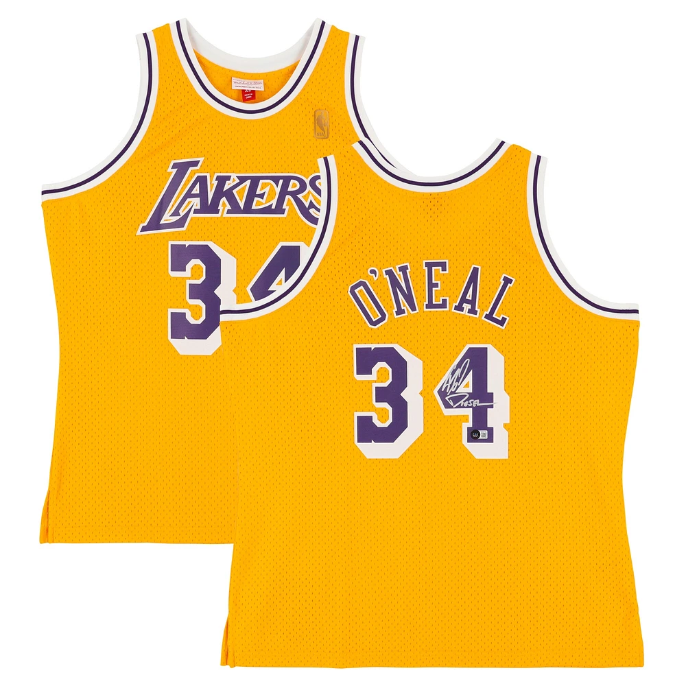 Shaquille O'Neal Los Angeles Lakers Autographed Gold Mitchell & Ness 1996-97 Swingman Jersey with "Diesel" Inscription
