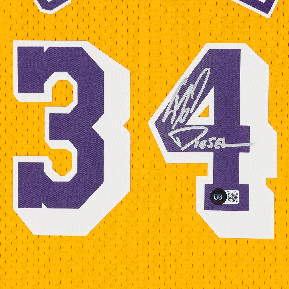 Shaquille O'Neal Los Angeles Lakers Autographed Gold Mitchell & Ness 1996-97 Swingman Jersey with "Diesel" Inscription