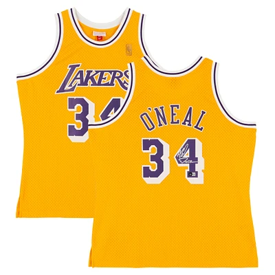 Shaquille O'Neal Los Angeles Lakers Autographed Gold Mitchell & Ness 1996-97 Swingman Jersey with "Diesel" Inscription