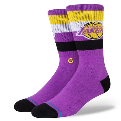 Chaussettes mi-mollet Stance Los Angeles Lakers à rayures