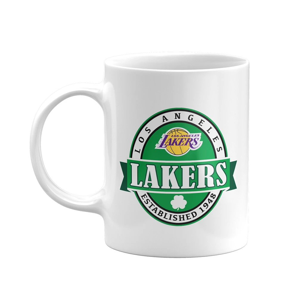 The Sports Vault White Los Angeles Lakers 2021 St. Patrick's Day - 11 oz. Lot de 2 tasses à café