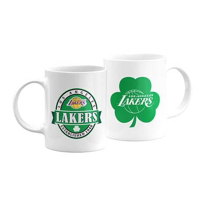 The Sports Vault White Los Angeles Lakers 2021 St. Patrick's Day - 11 oz. Lot de 2 tasses à café